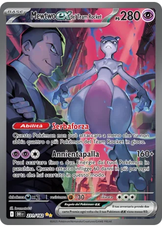 Mewtwo-ex del Team Rocket #231 — Rivali Predestinati