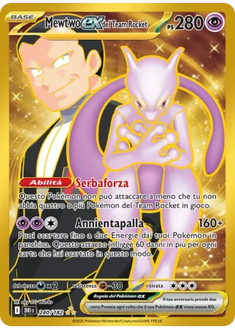 Mewtwo-ex del Team Rocket #240 — Rivali Predestinati