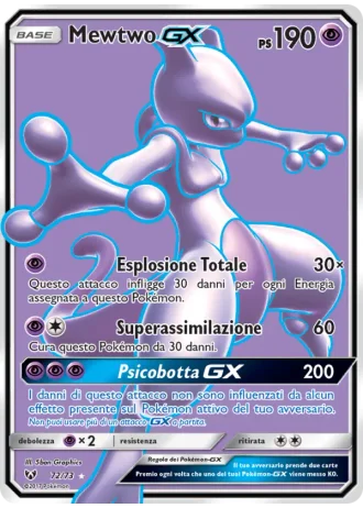 Mewtwo GX #72 — Leggende Iridescenti