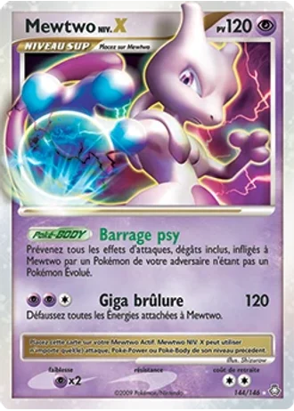 Mewtwo Niv.X #144/146 — Éveil des Légendes
