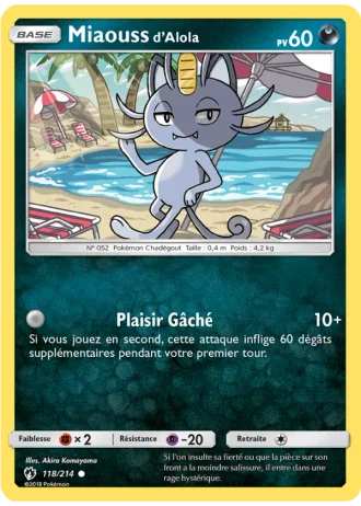 Miaouss d’Alola #118/214 — Tonnerre Perdu