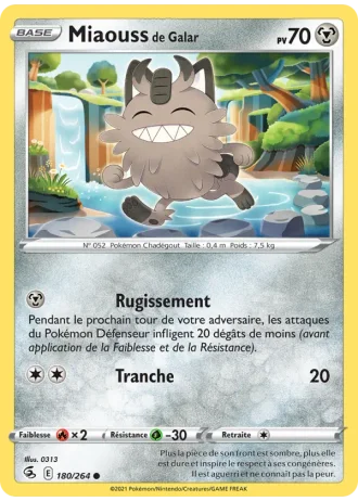 Miaouss de Galar #180/264 — Poing de Fusion