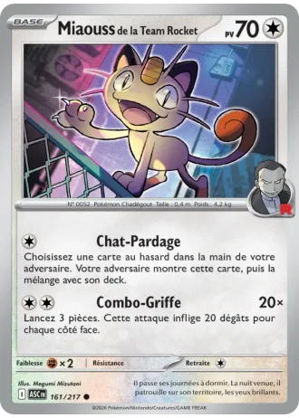 Miaouss de la Team Rocket #161/217 — Héros Transcendants
