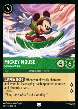 Mickey Mouse - Snowboard Ace #91/204 — Winterspell