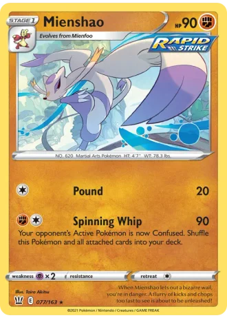 Mienshao #77 — Battle Styles
