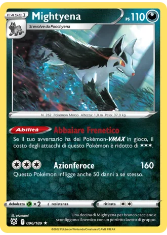 Mightyena #096/189 — Lucentezza Siderale