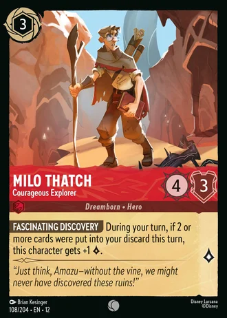 Milo Thatch - Courageous Explorer #108/257 — Wilds Unknown