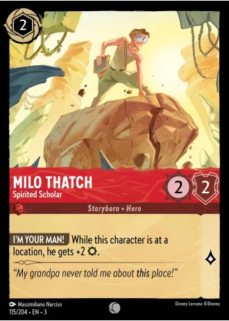Milo Thatch - Spirited Scholar #115/204 — Into the Inklands