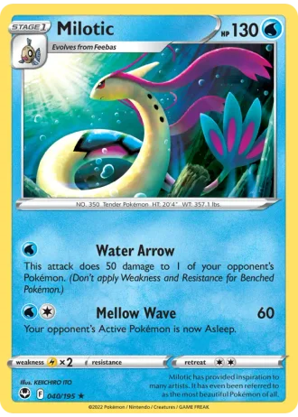 Milotic #040/195 — Silver Tempest