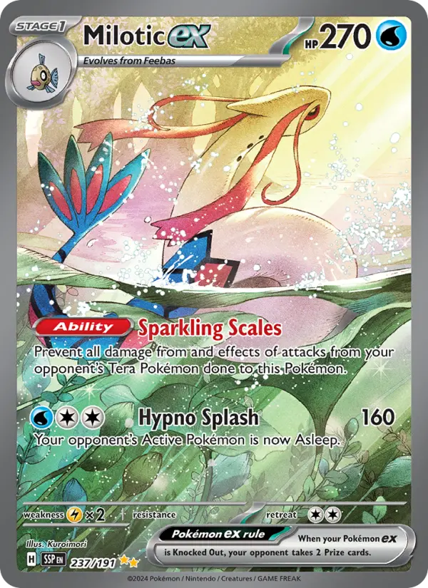 Milotic ex #237 — Surging Sparks