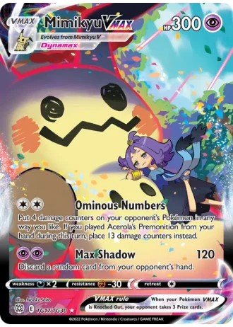 Mimikyu VMAX TG17 — Trainer Gallery (Brilliant Stars)