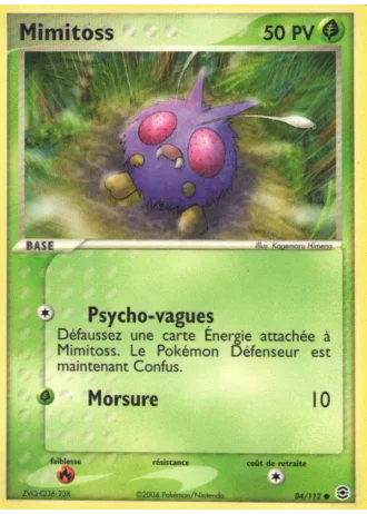 Mimitoss #84/112 — EX Rouge Feu & Vert Feuille