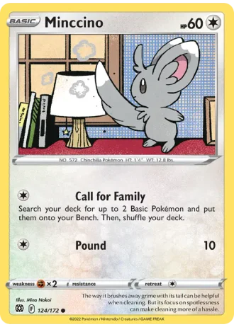 Minccino #124/172 — Brilliant Stars