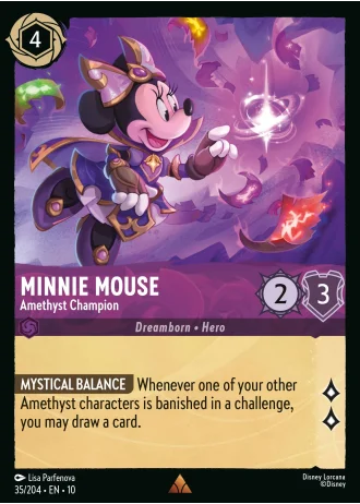 Minnie Mouse - Amethyst Champion #35/204 — Whispers in the Well