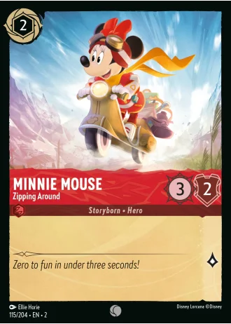 Minnie Mouse - Zipping Around #115/204 — Rise of the Floodborn