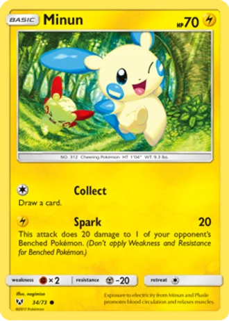 Minun #34 — Shining Legends