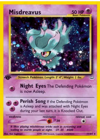 Misdreavus (1st Edition) #11/64 — Neo Revelation (1st Edition)