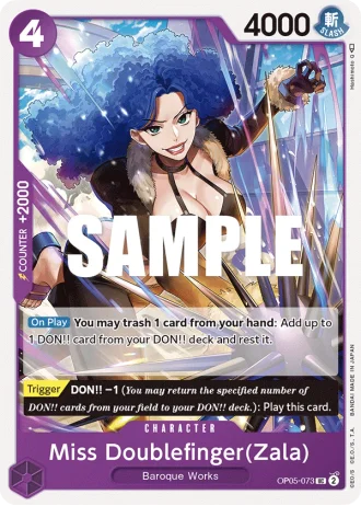 Miss Doublefinger (Zala) (OP05-073) — Awakening of the New Era (OP05)