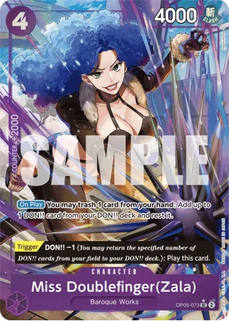 Miss Doublefinger(Zala) (OP05-073) (Full Art) — One Piece The Best (PRB01)
