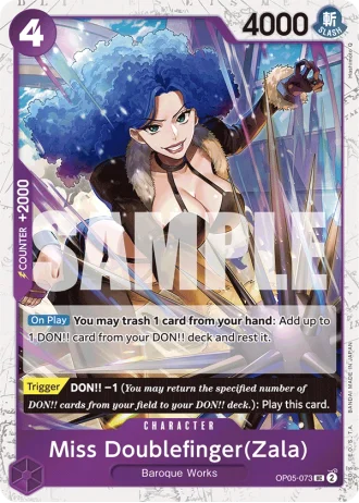 Miss Doublefinger(Zala) (OP05-073) (Jolly Roger Foil) — One Piece The Best (PRB01)
