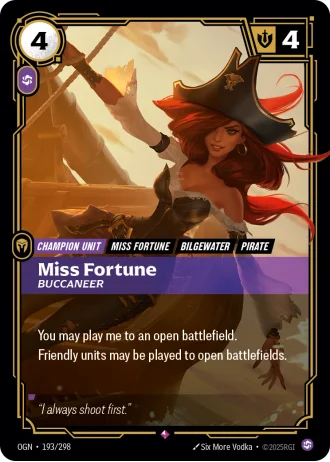 Miss Fortune, Buccaneer #193/298 — Origins