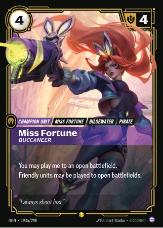 Miss Fortune, Buccaneer #193a/298 — Origins