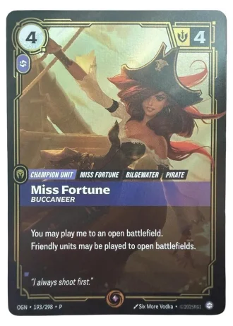 Miss Fortune, Buccaneer #193/298 — Organized Play Promos