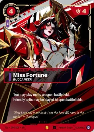 Miss Fortune, Buccaneer (T1 Worlds Champion Signature Edition Bundle) T1S 004/005 — T1 2025 Worlds Champion