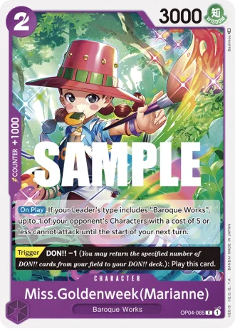 Miss.Goldenweek (Marianne) (OP04-065) — Kingdoms of Intrigue (OP04)