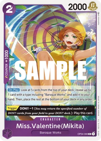 Miss.Valentine (Mikita) (OP04-066) — Kingdoms of Intrigue (OP04)