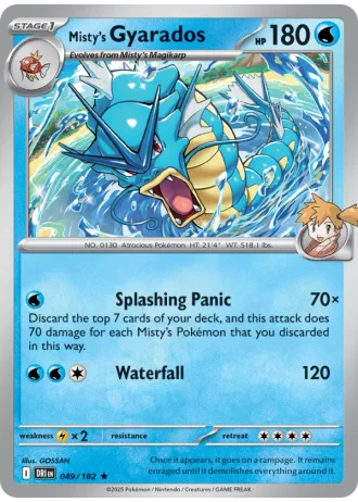 Misty's Gyarados (Prerelease) #049/182 — Destined Rivals