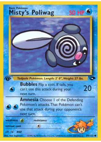 Misty's Poliwag (1st Edition) #89/132 — Gym Challenge (1st Edition)