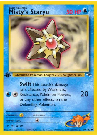 Misty's Staryu (1st Edition) #90/132 — Gym Heroes (1st Edition)