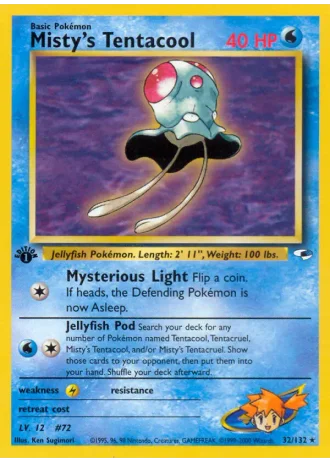 Misty's Tentacool (1st Edition) #32/132 — Gym Heroes (1st Edition)
