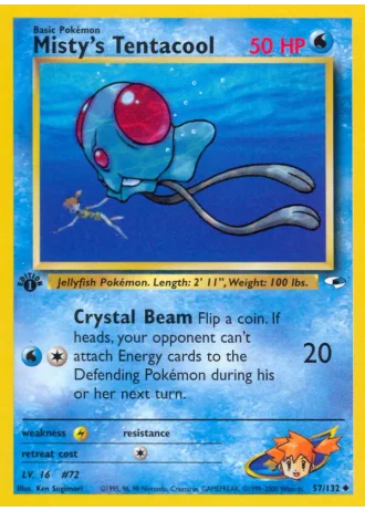 Misty's Tentacool (1st Edition) #57/132 — Gym Heroes (1st Edition)