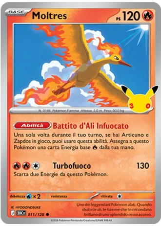 Moltres #011/128 — 30° Anniversario