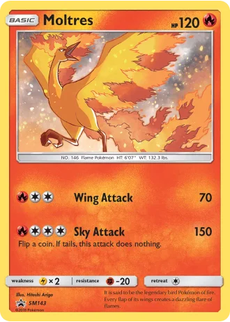 Moltres SM143 — Sun & Moon Promos