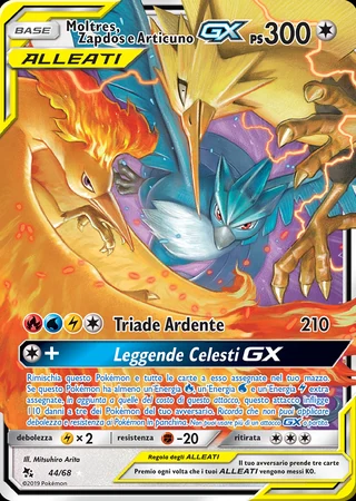 Moltres & Zapdos & Articuno GX #44 — Destino Sfuggente