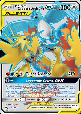 Moltres & Zapdos & Articuno GX #66 — Destino Sfuggente