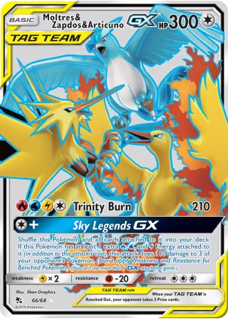 Moltres & Zapdos & Articuno GX #66 — Hidden Fates