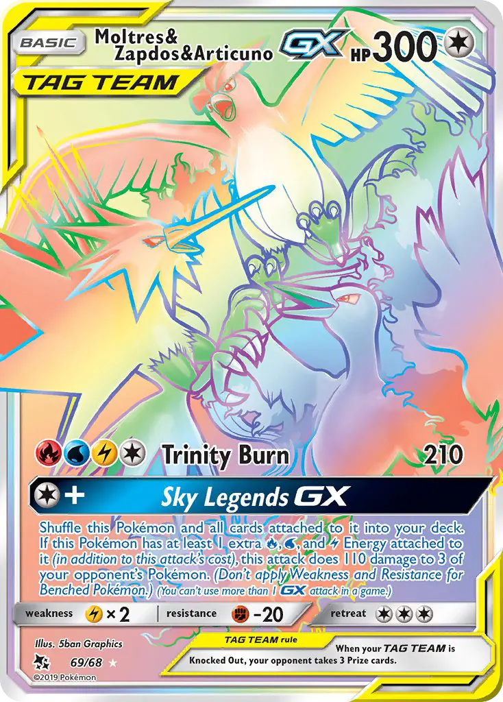 Moltres & Zapdos & Articuno GX #69 — Destino Sfuggente