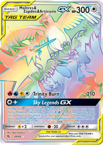 Moltres & Zapdos & Articuno GX #69 — Destino Sfuggente
