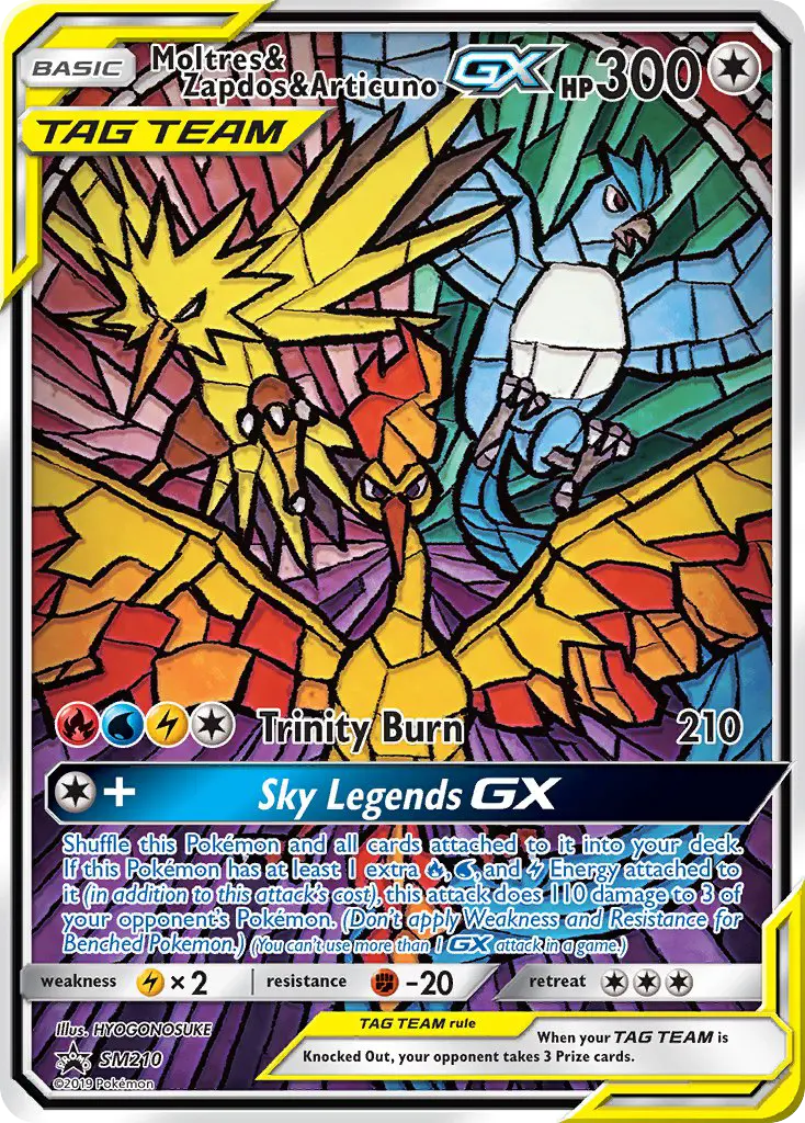 Moltres & Zapdos & Articuno GX SM210 — Sun & Moon Promos