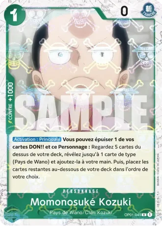 Momonosuké Kozuki (OP01-041) (Alternative Art) — ONE PIECE CARD THE BEST (PRB01)