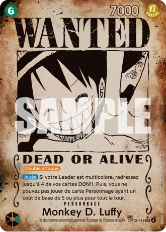 Monkey D. Luffy (OP13-118) (Wanted Poster) — Successeurs (OP13)