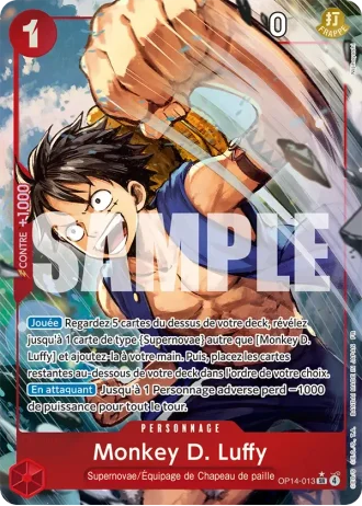 Monkey D. Luffy (OP14-013) (Alternative Art) — Les Sept de la Mer d'Azur (OP14-EB04)
