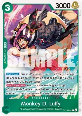 Monkey D. Luffy (OP14-034) — Les Sept de la Mer d'Azur (OP14-EB04)