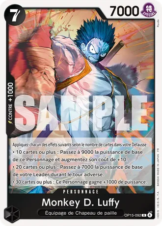 Monkey D. Luffy (OP15-092) — Aventure sur l'Île de Dieu (OP15-EB04)