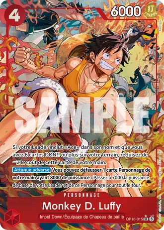 Monkey D. Luffy (OP16-015) (Alternative Art) — L'Heure de la Bataille Décisive (OP16)