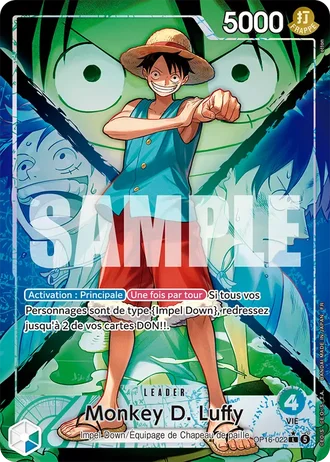 Monkey D. Luffy (OP16-022) (Alternative Art) — L'Heure de la Bataille Décisive (OP16)